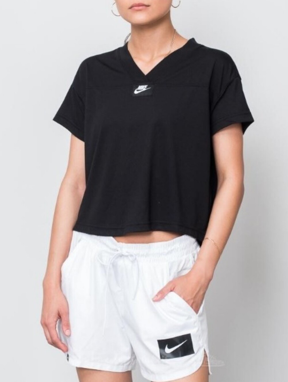  Nike Oversized Heritage Crop Top Size XS Gorpcore Streetwear Sporty Chic